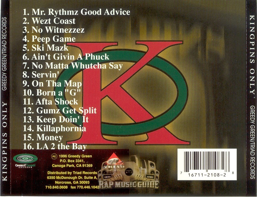 Kingpins Only - Kingpins Only: 1st Press. CD | Rap Music Guide